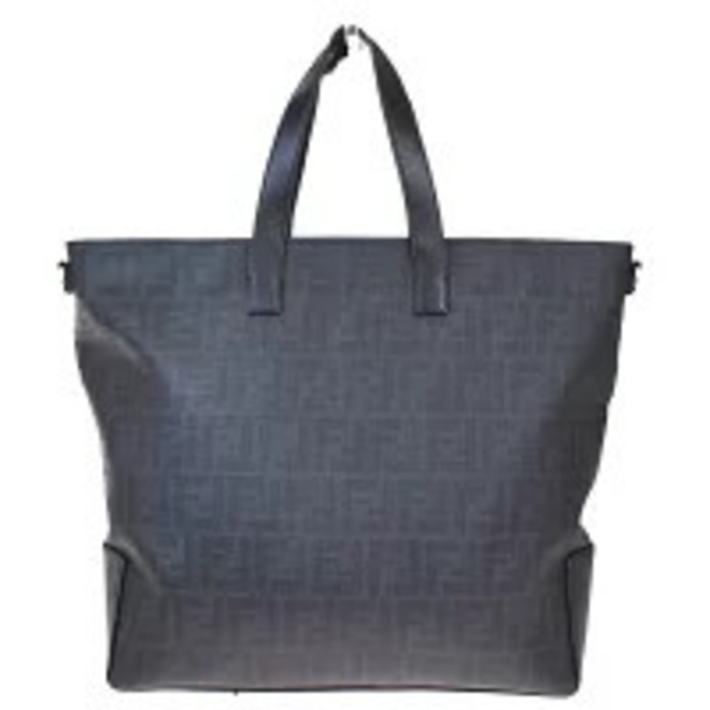 Fendi Zucca Leather Handbag Black Gray